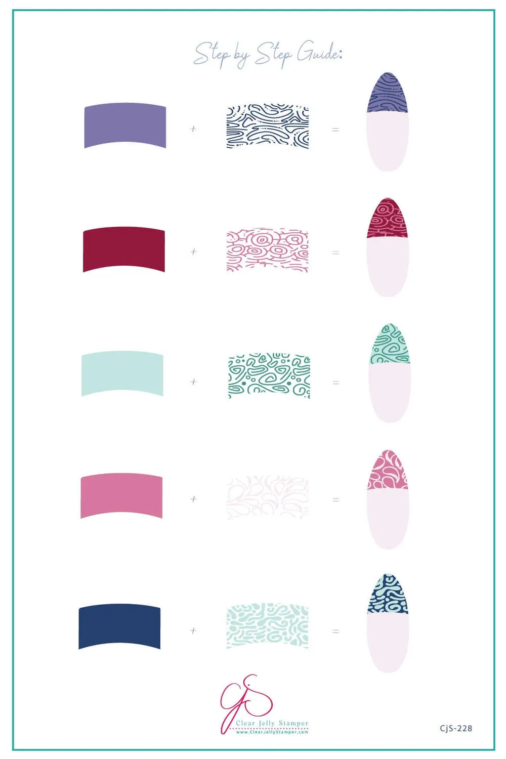 Clear Jelly Stamper CJS-228 French Textile stempelplade