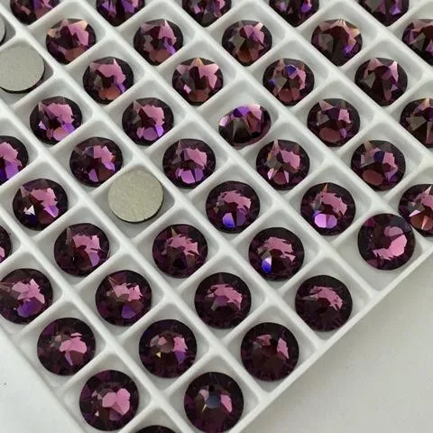 Beautystones Amethyst neglekrystaller lilla flat back sten