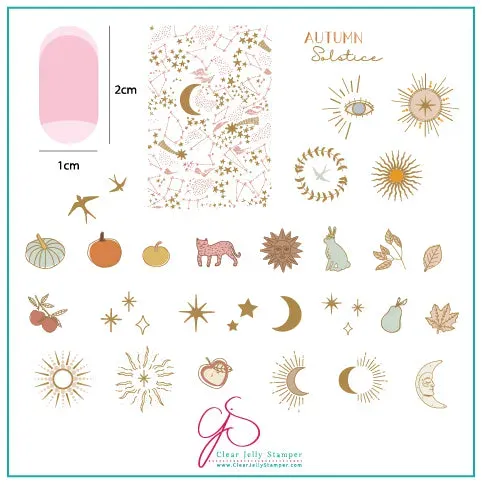 Clear Jelly Stamper Autumn Solstice CJS-168 negleplade efterår