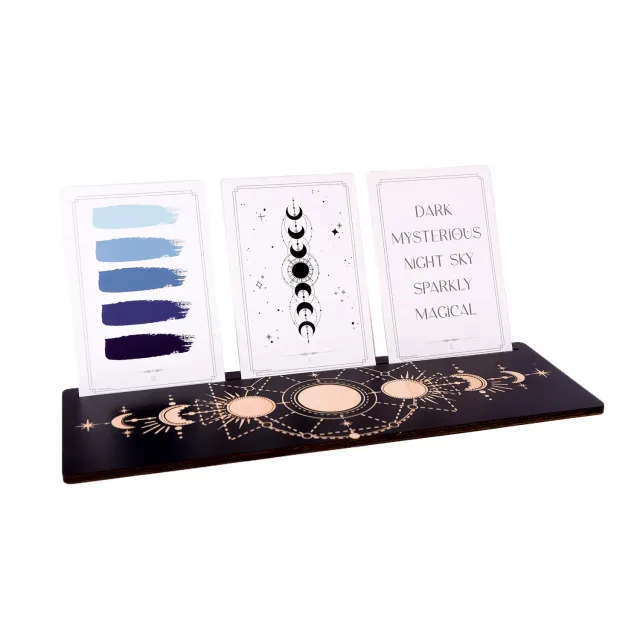 Moonflair Card Stand Black Moon Phases kortholder