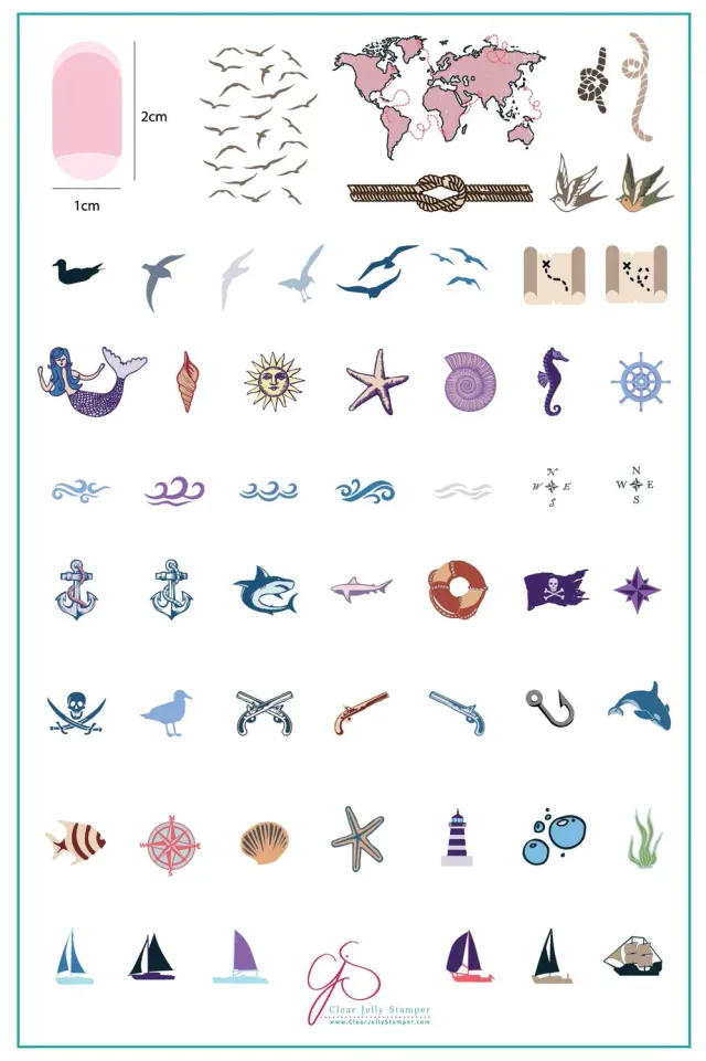 Clear Jelly Stamper LC-11 stamping plade treasures sea