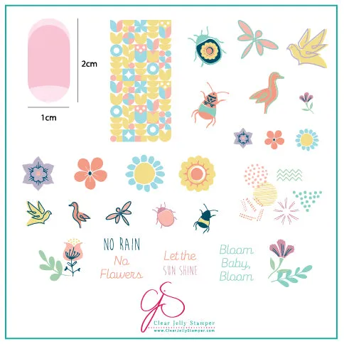 Clear Jelly Stamper Plate of the Month april 2021 stamping plade sæt