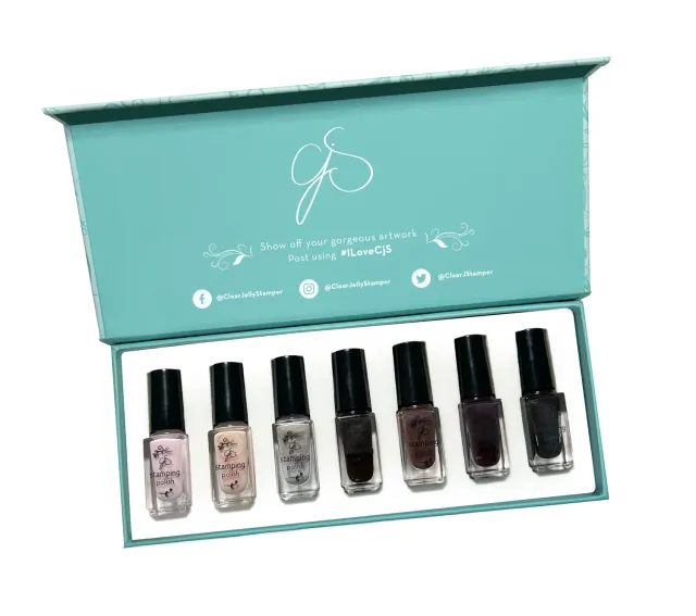 Clear Jelly Stamper Java stampinglak sæt 7x5 ml brun nude