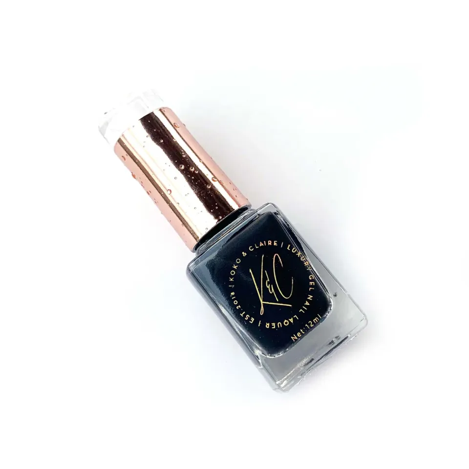KoKo & Claire Ink Black Metallic nail ink sort