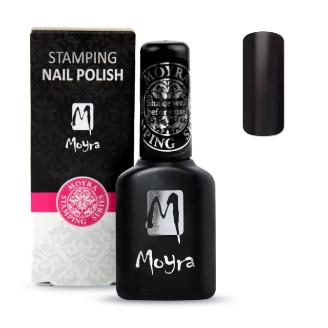 Moyra Smart stamping neglelak SPS01 Black 12 ml sort