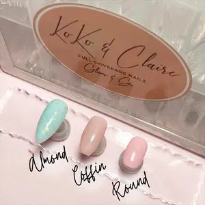 Clear Jelly Stamper Glam & Go Round kunstige negle 240 stk