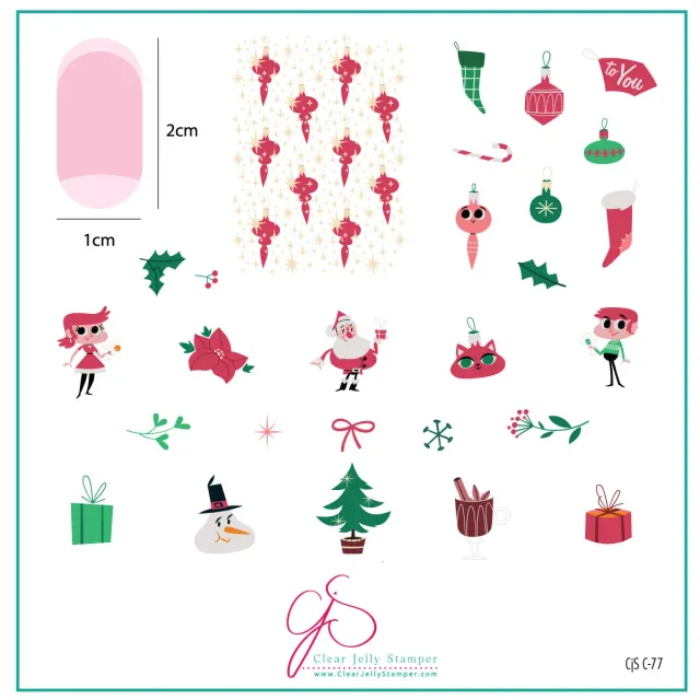 Clear Jelly Stamper Christmas Future CjSC-77 stempelplade 8x8 cm