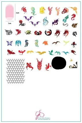 Clear Jelly Stamper Dragon's Lair CjS-100 stampingplade 14,5x9,5 cm