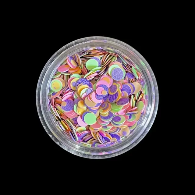 Indigo Nails Beautystones Circles Neon neglepailletter