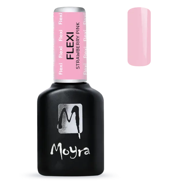 Moyra Flexi Strawberry Pink farvet gellak base 10 ml HEMA-fri