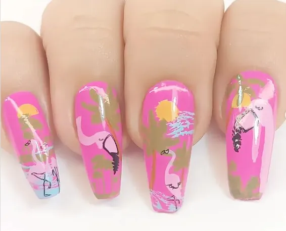Clear Jelly Stamper XL-Five CjS-XL-Five stamping plade flamingo