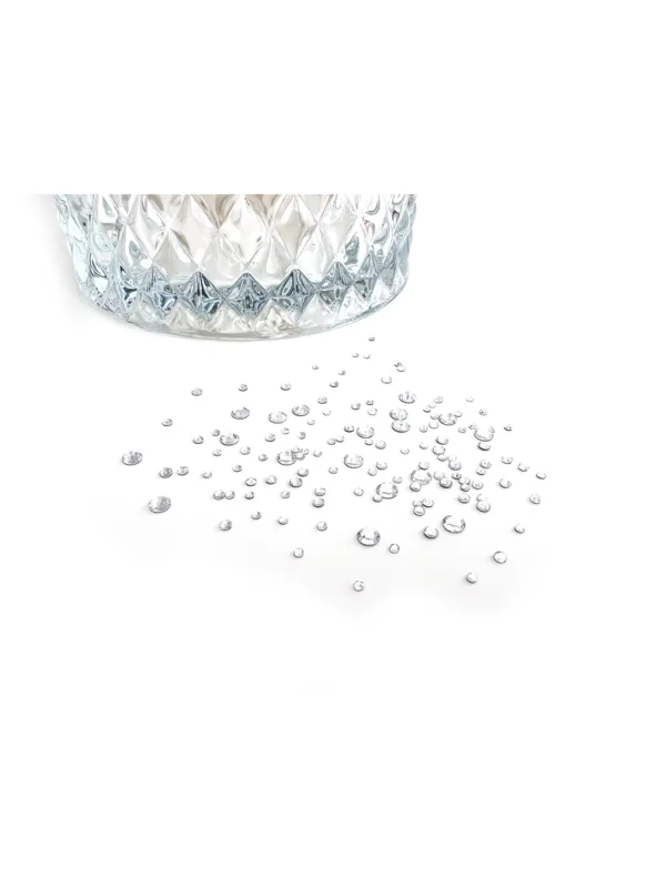 Clear Jelly Stamper Gems flatback runde neglediamanter 144stk