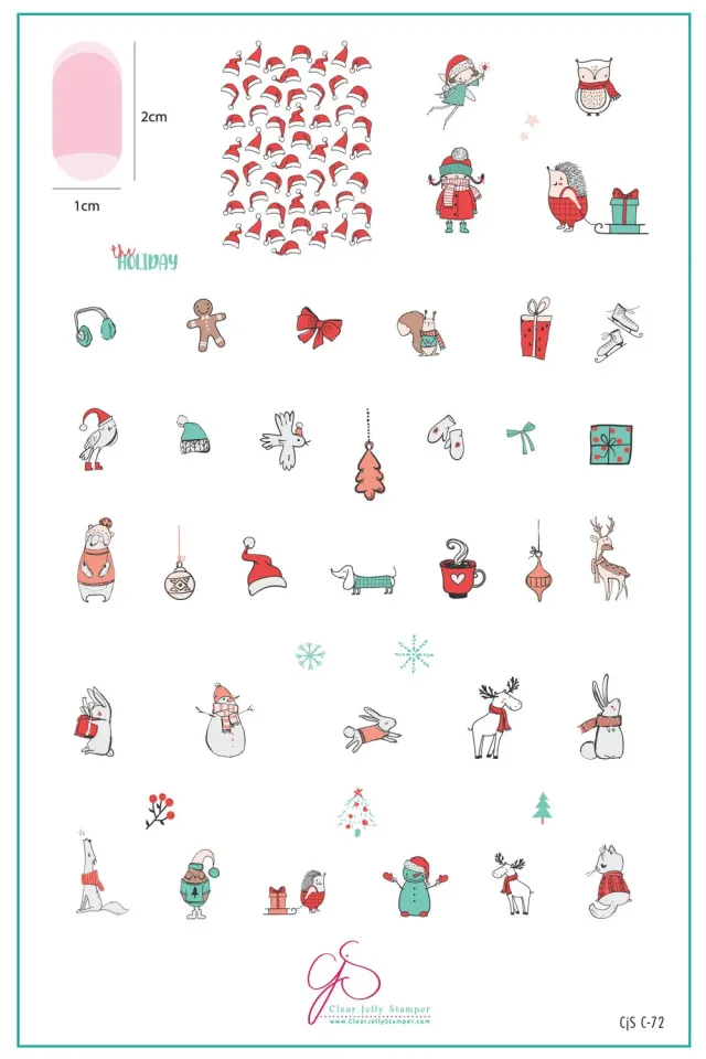 Clear Jelly Stamper The Holiday CjSC-72 stampingplade jul 14x9cm