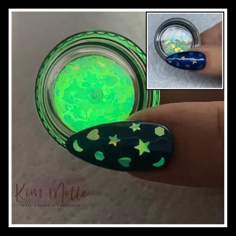 Indigo Nails Beautystones Glow In The Dark neglesten selvlysende