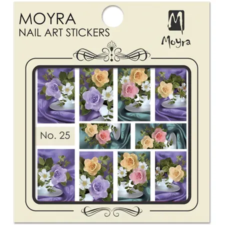 Moyra Nail Art Stickers No. 25 negleklistermærker vandmærke