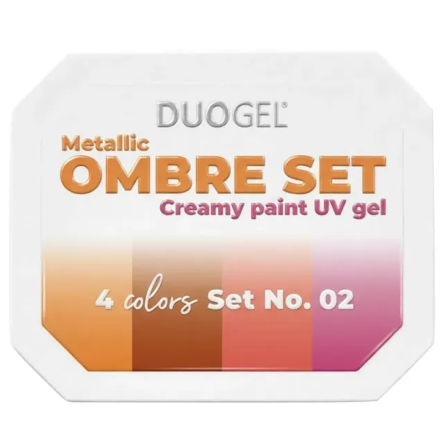 Mline Beauty Metallic Ombre Gel Kit 02 rose gold 4 stk