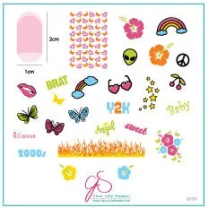 Clear Jelly Stamper CjS-251 Y2K stempelplade 8x8 cm lagdelt