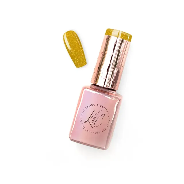 Clear Jelly Stamper 473 Builder Gel gul guldglitter 12 ml