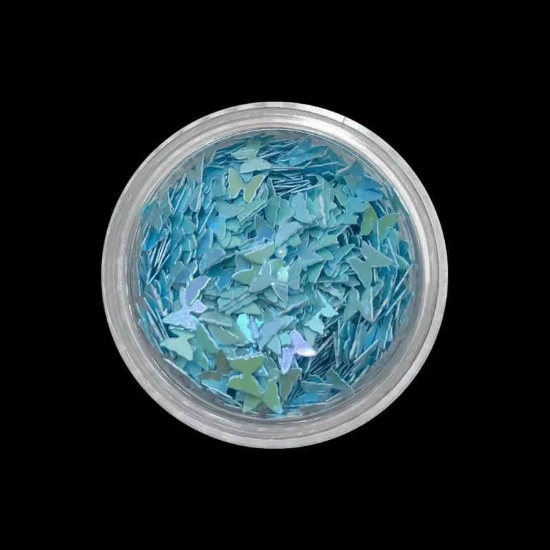 Beautystones Butterfly Blue neglekrystaller lyseblå effekt