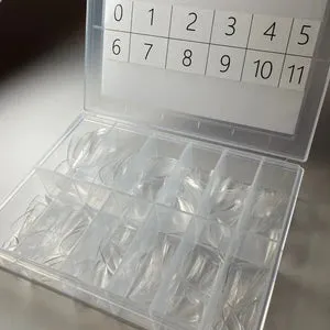 Clear Jelly Stamper Glam & Go press-on negle almond short 240 stk