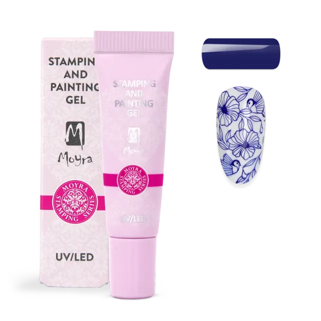 Moyra Stamping Painting Gel No. 06 Blue stamping gel 7 g blå