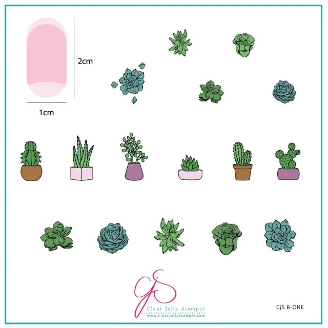 Clear Jelly Stamper Beginner CjS-B-ONE stempelplade kaktus