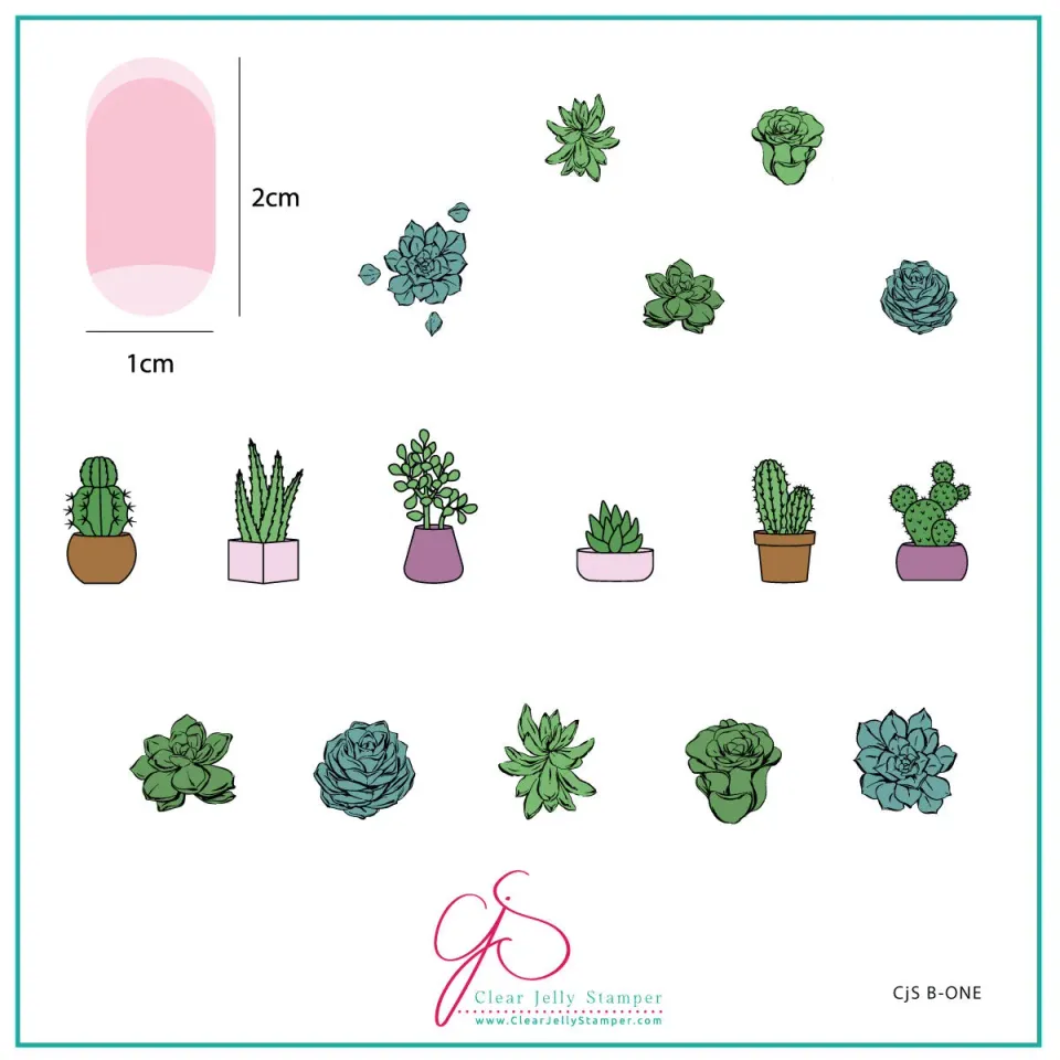 Clear Jelly Stamper Beginner CjS-B-ONE stempelplade kaktus