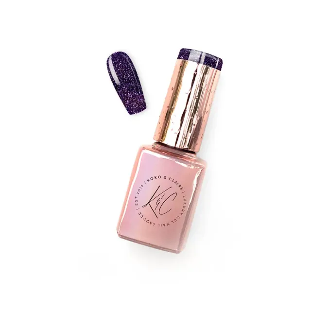 Clear Jelly Stamper KoKo & Claire 0400 Cozy Cuddles gellak 12 ml violet glitter