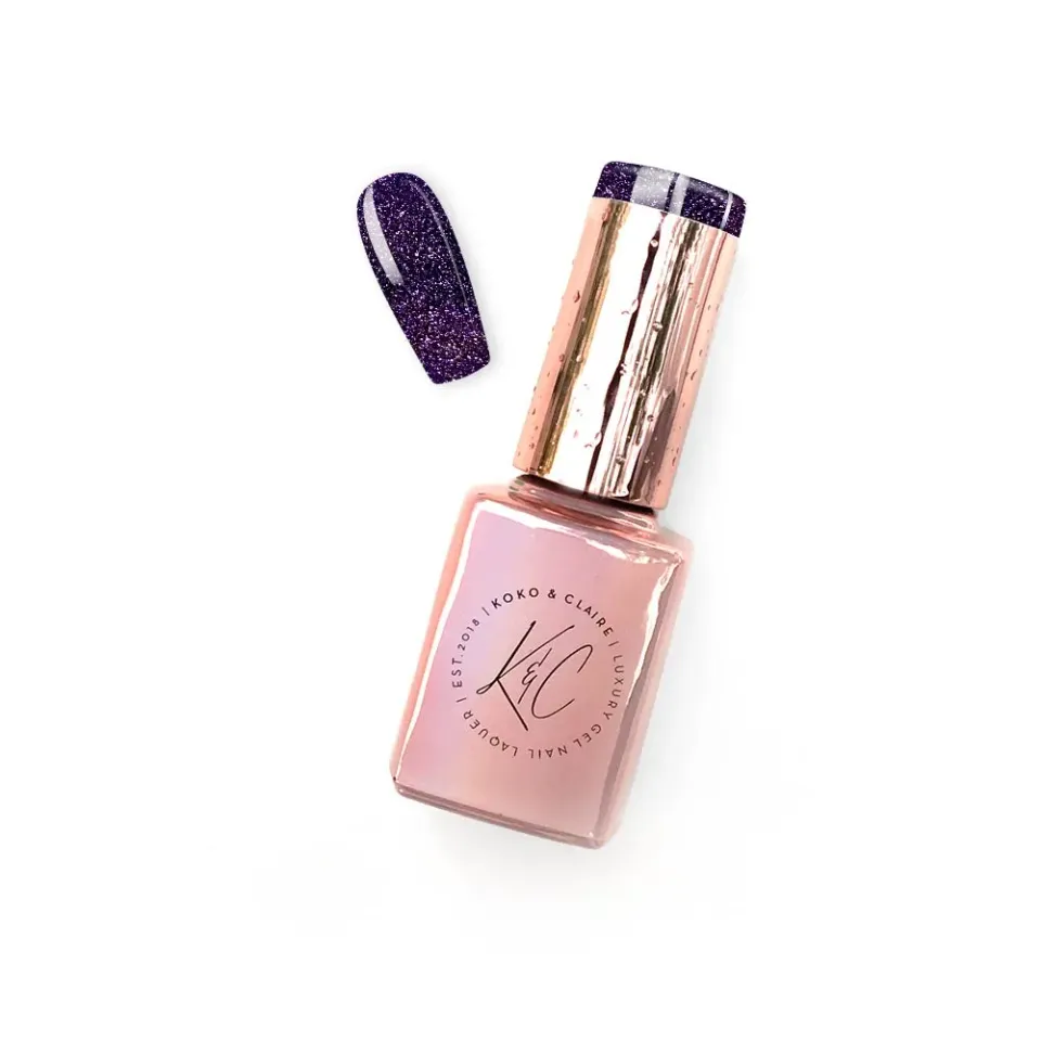 Clear Jelly Stamper KoKo & Claire 0400 Cozy Cuddles gellak 12 ml violet glitter