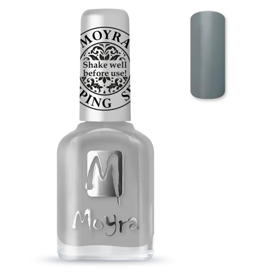 Moyra SP23 Grey stamping neglelak 12 ml grå