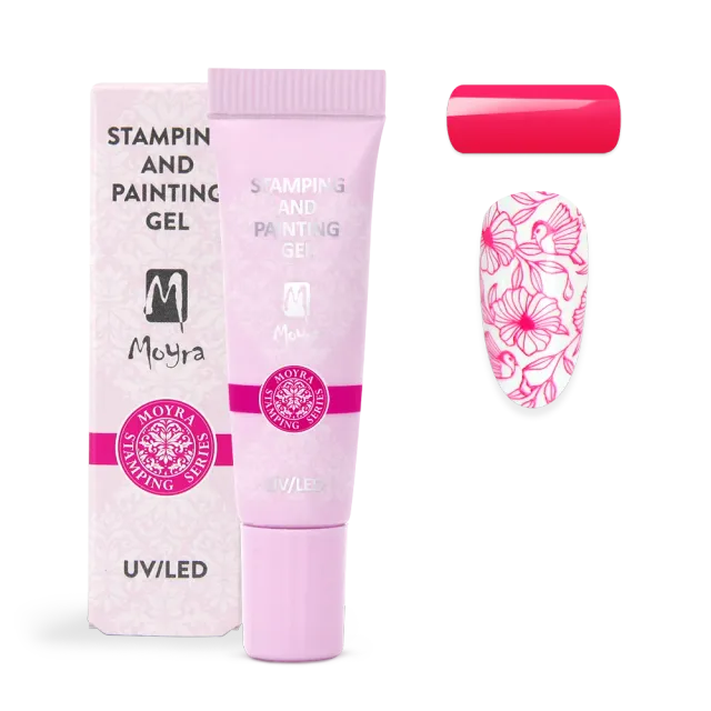 Moyra Stamping painting gel No. 13 Vivid Pink 7 g pink