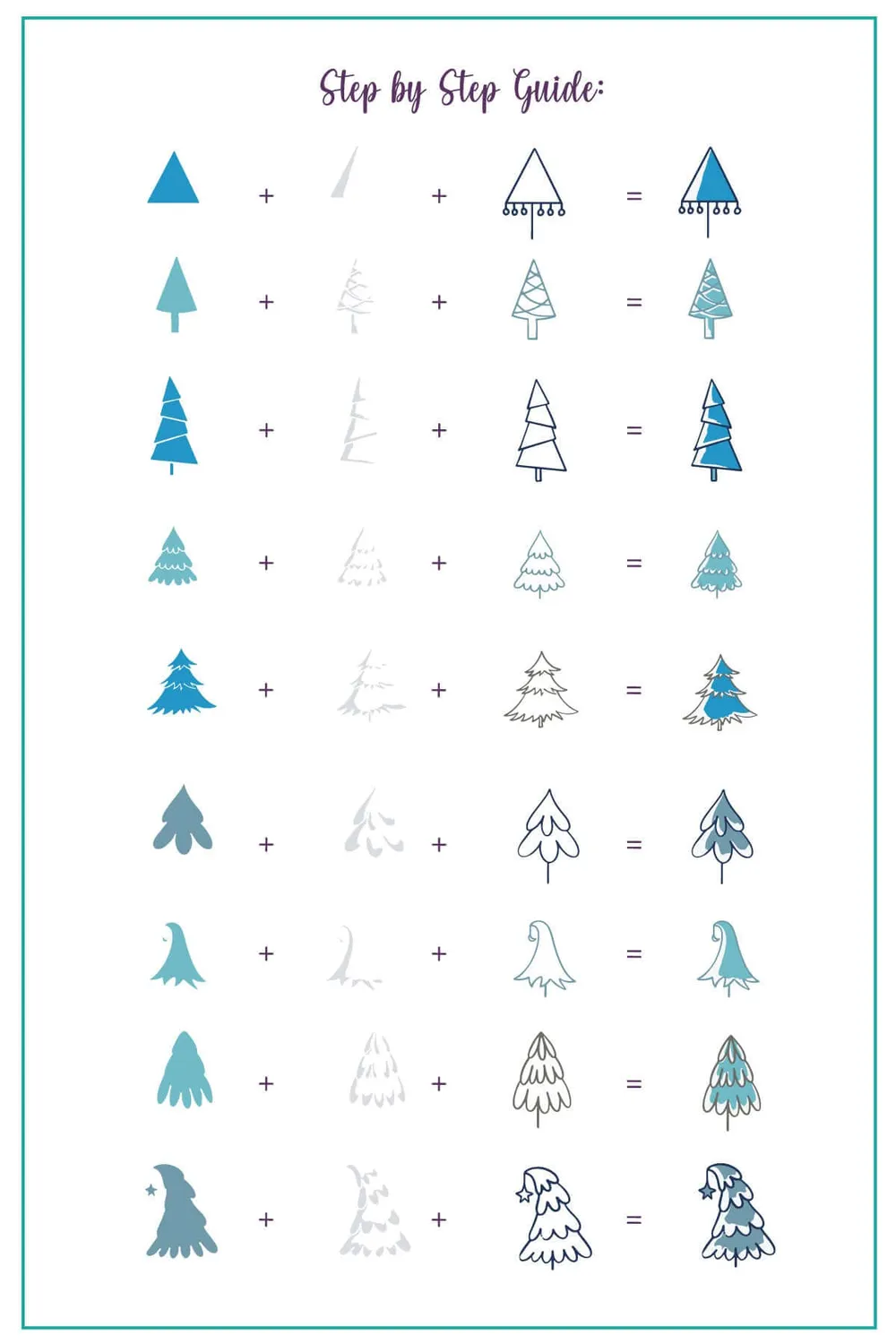 Clear Jelly Stamper CjSC-86 Frosty Forest stampingplade vinter