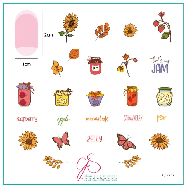 Clear Jelly Stamper CjS-262 That's My Jam stamping plade 8x8 cm