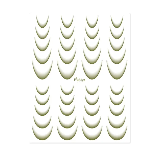 Moyra Ombre 13 negleklistermærker khaki vand 8x10 cm