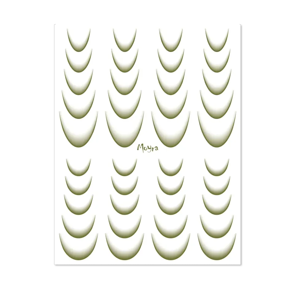 Moyra Ombre 13 negleklistermærker khaki vand 8x10 cm