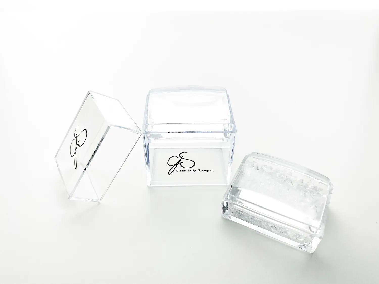 Clear Jelly Stamper Bling Cubed neglestamper Clear stor gennemsigtig