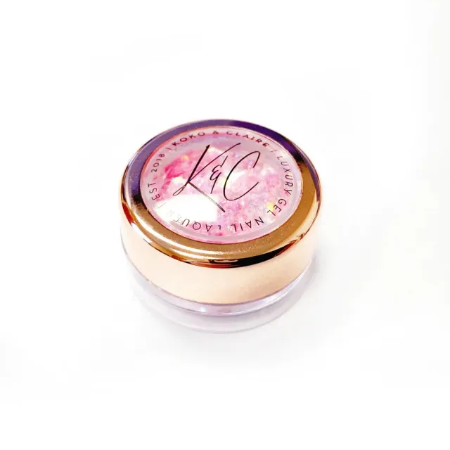 Clear Jelly Stamper KoKo & Claire Glitter01 negleglitter lilla mix