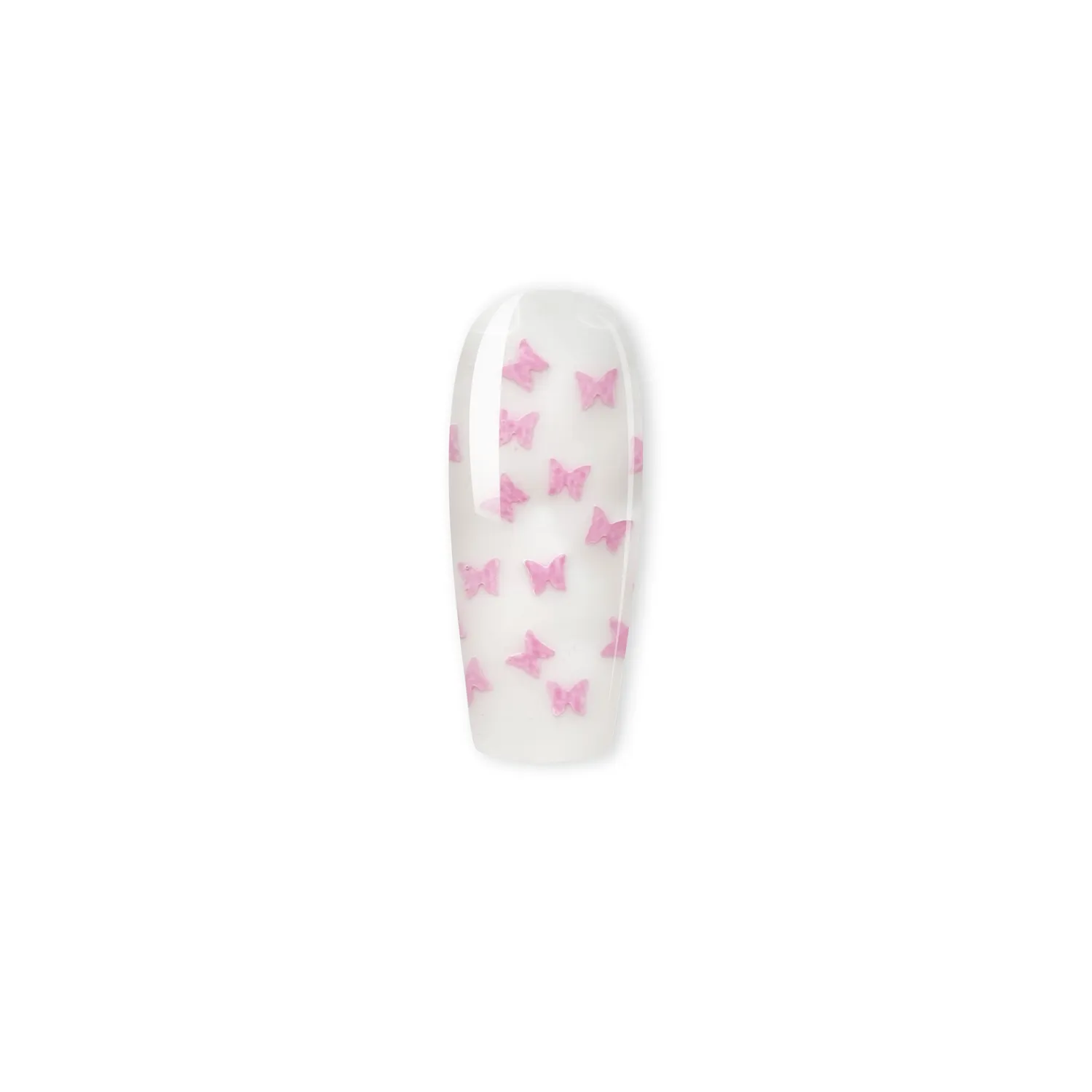 Clear Jelly Stamper Flutter Pink topcoat sommerfugl