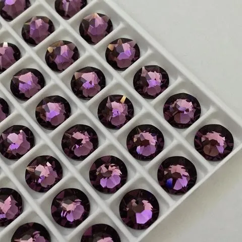 Beautystones Amethyst neglekrystaller lilla flat back sten