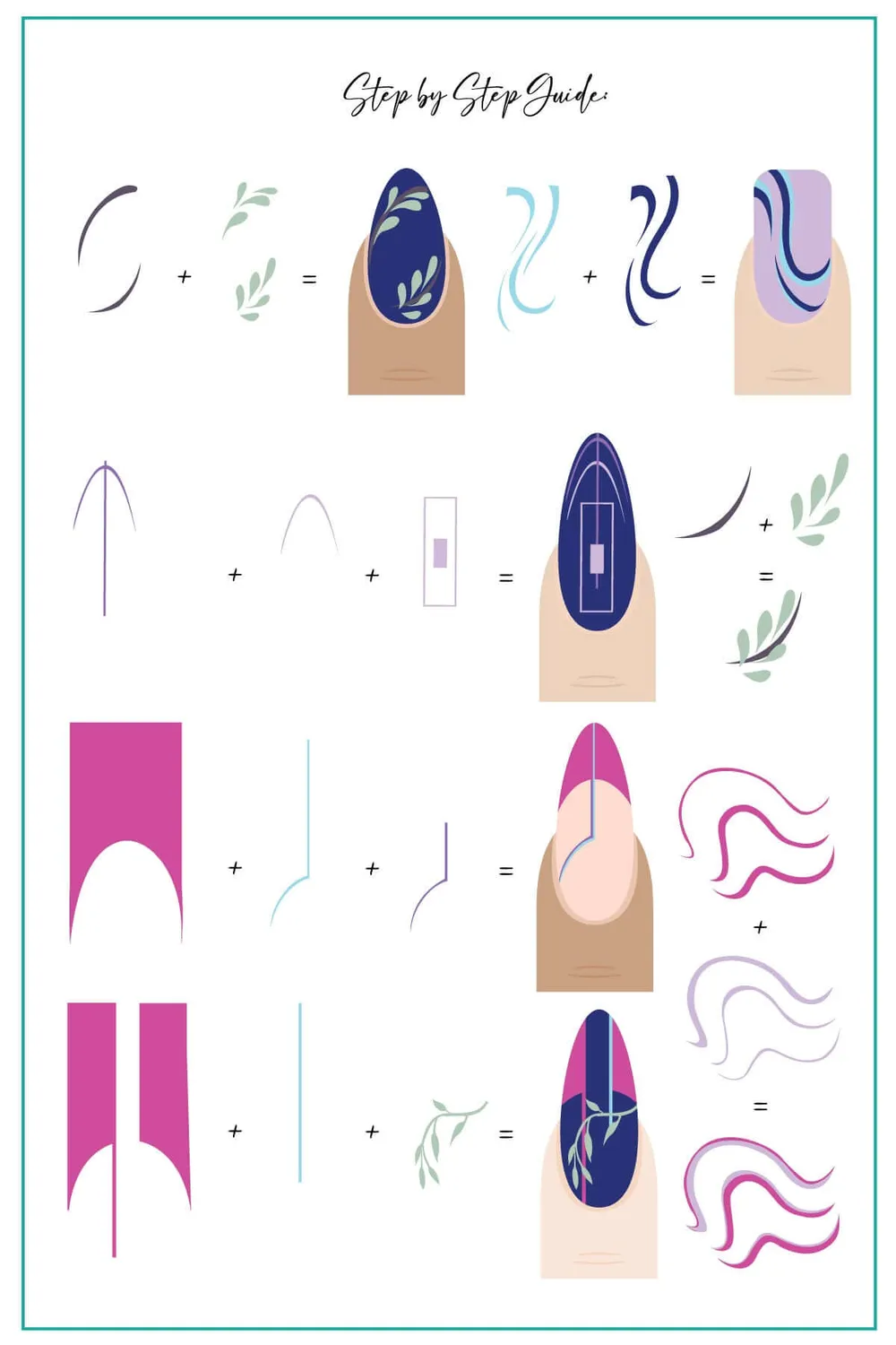 Clear Jelly Stamper French Mani Three CjS-289 stampingplade fransk tip