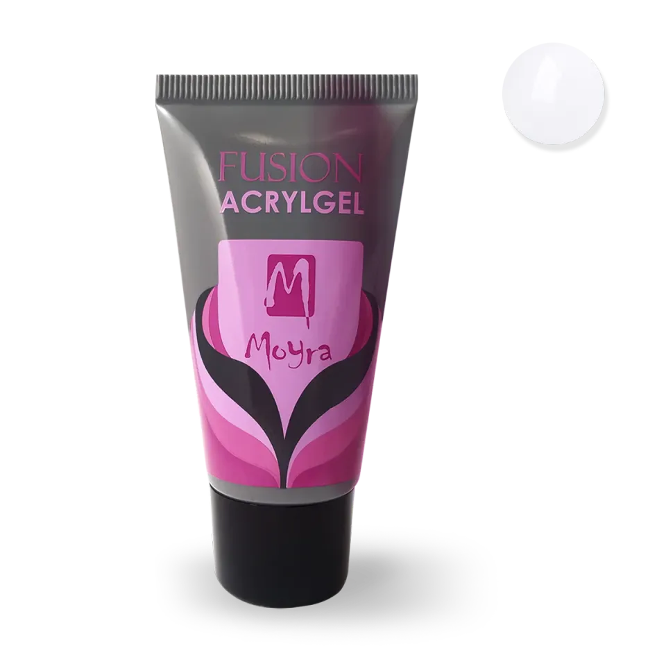 Moyra Fusion Acrylgel polygel White 30 ml stærk