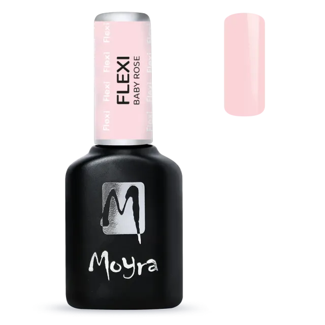 Moyra Flexi Baby Rose farvet base gel polish 10 ml
