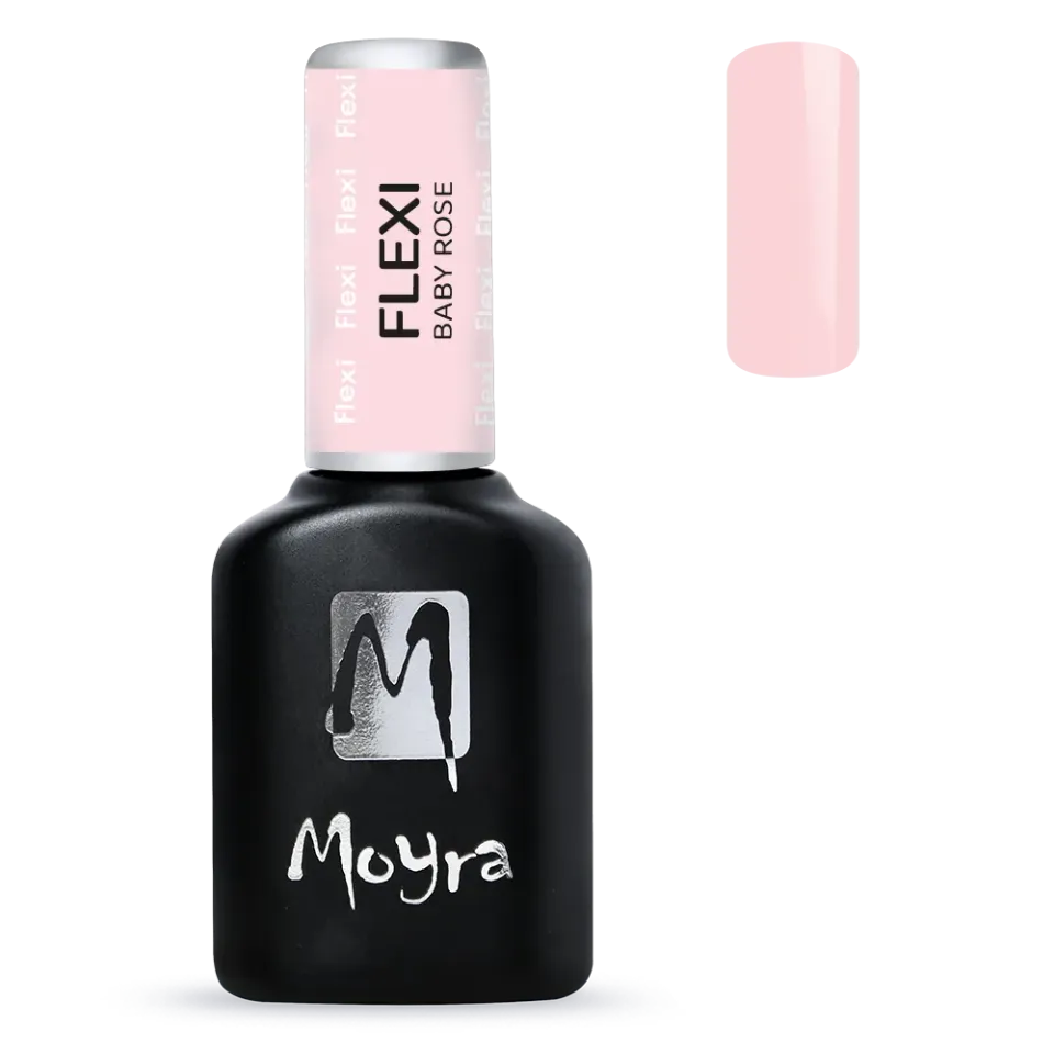 Moyra Flexi Baby Rose farvet base gel polish 10 ml