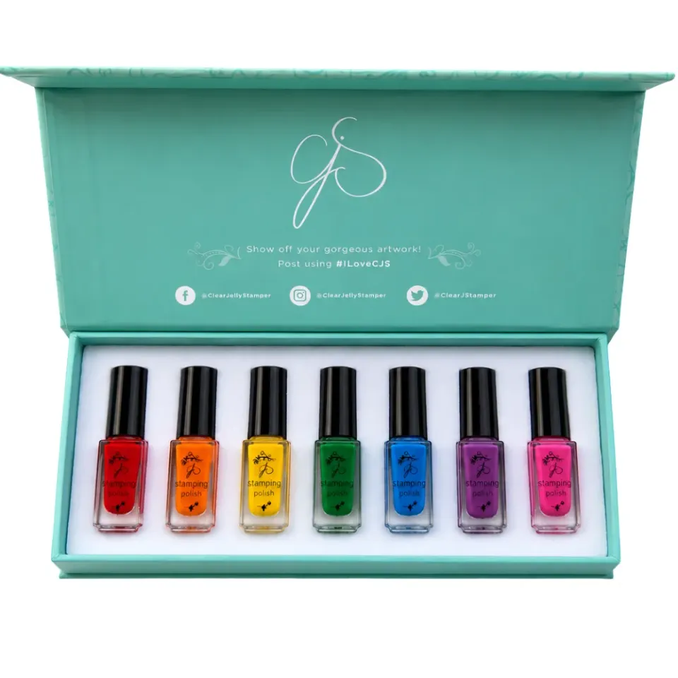 Clear Jelly Stamper Beginner Sticky Rainbow stampinglak 7x5 ml dækkende