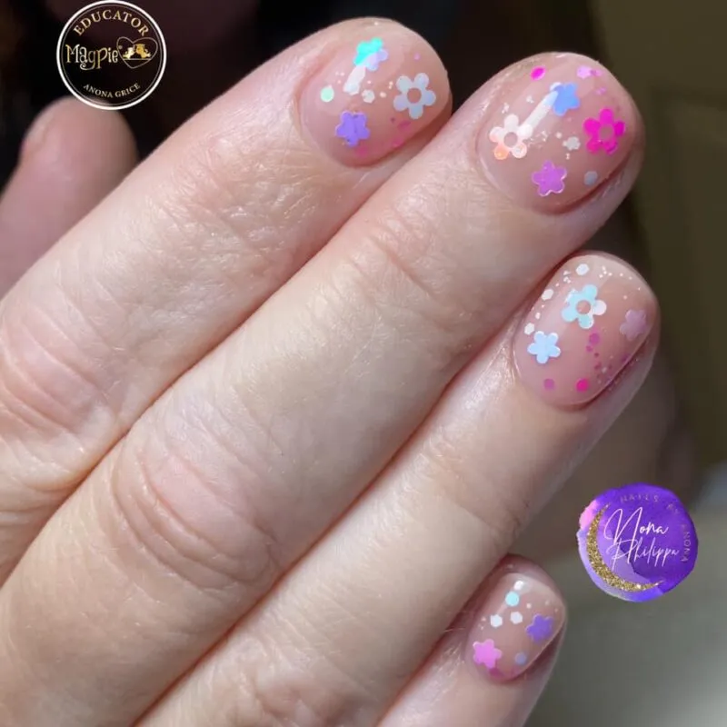 Indigo Nails Daisy Purple negleglitter lilla