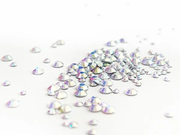 Clear Jelly Stamper Gems flatback runde neglediamanter 144stk