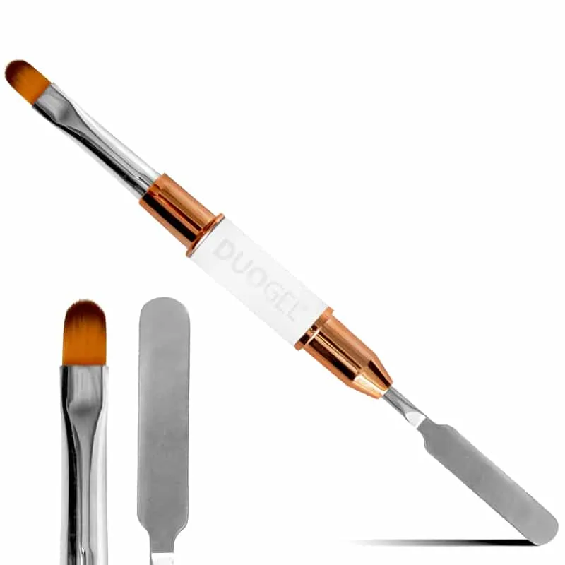 Mline Beauty Gelocryl gelpensel nr. 8 med spatel 2-i-1