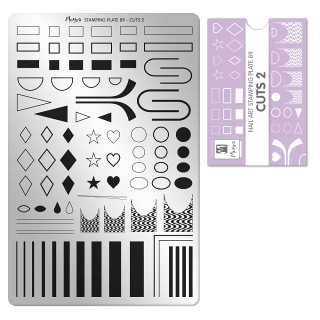 Moyra Stamping Plate 89 Cuts 2 stampingplade geometrisk