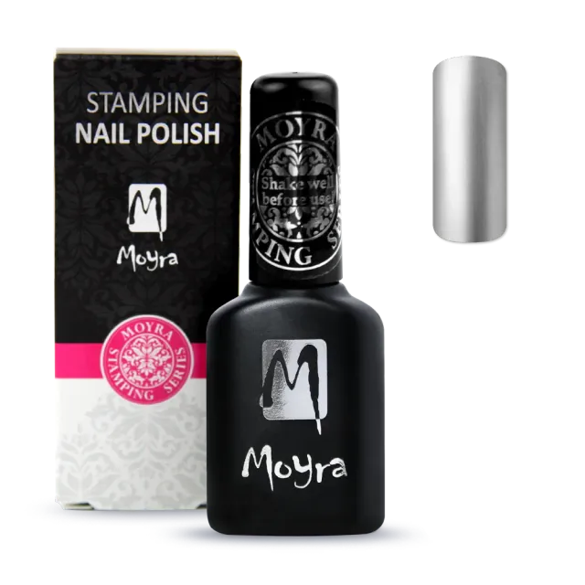 Moyra Smart Polish SPS03 Silver stampinglak 12 ml langsomtørrende