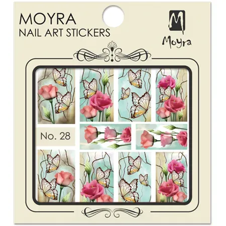 Moyra Nail Art Stickers 28 vandmærker negle